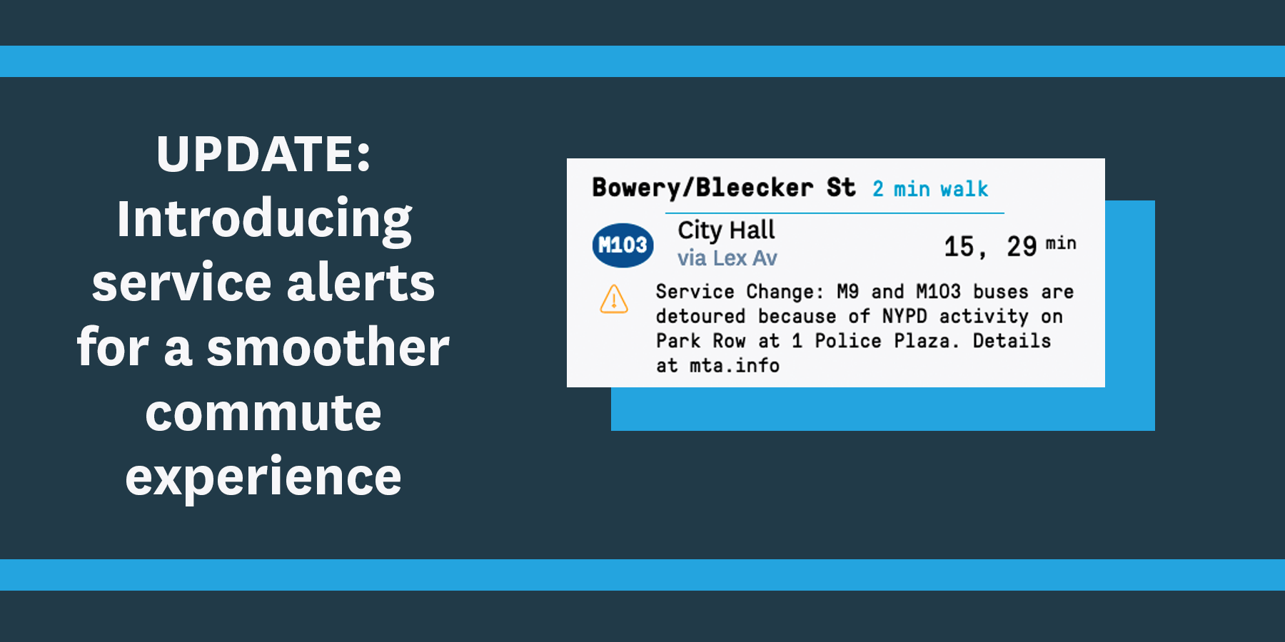 Introducing service alerts to our products TransitScreen